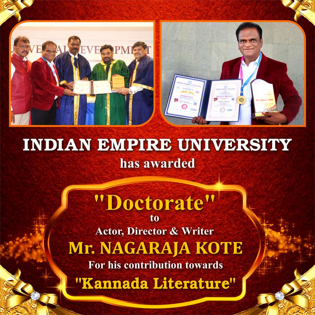 Doctorate from Empire University 2